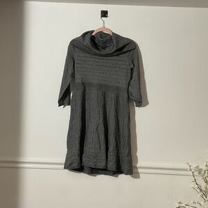 INC International Concepts Heather Gray Cowl Neck Sweater Dress